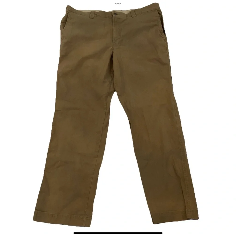 Columbia Cargo Pants 40x32 Tan Straight Leg Hike Camp 6 Pockets Zip Hook & Loop